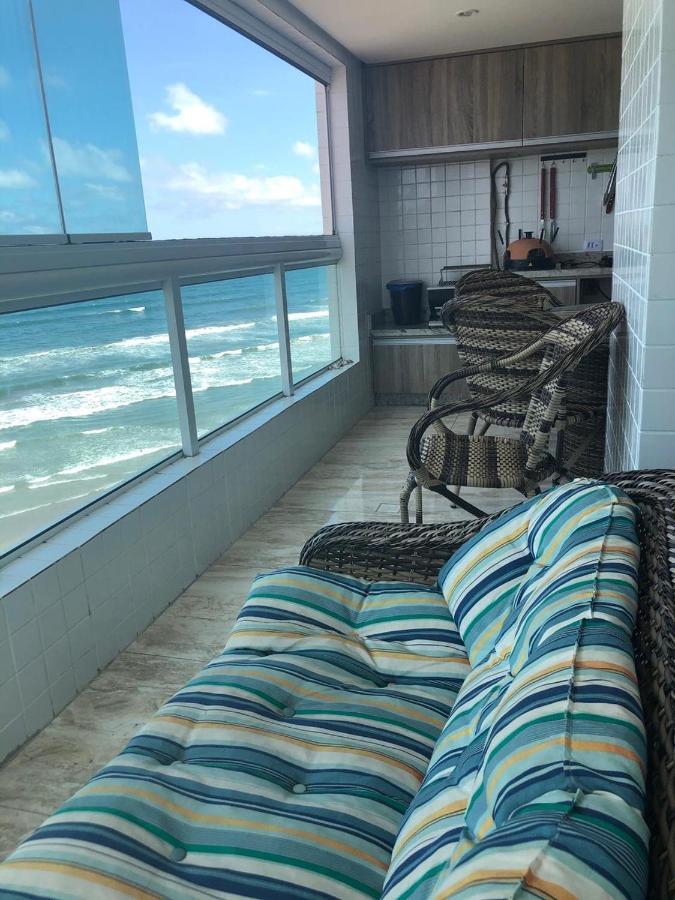 Mongagua Com Vista Para O Mar Pe Na Areia 외부 사진
